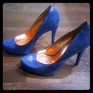 BCBG Royal Blue Bling Pumps